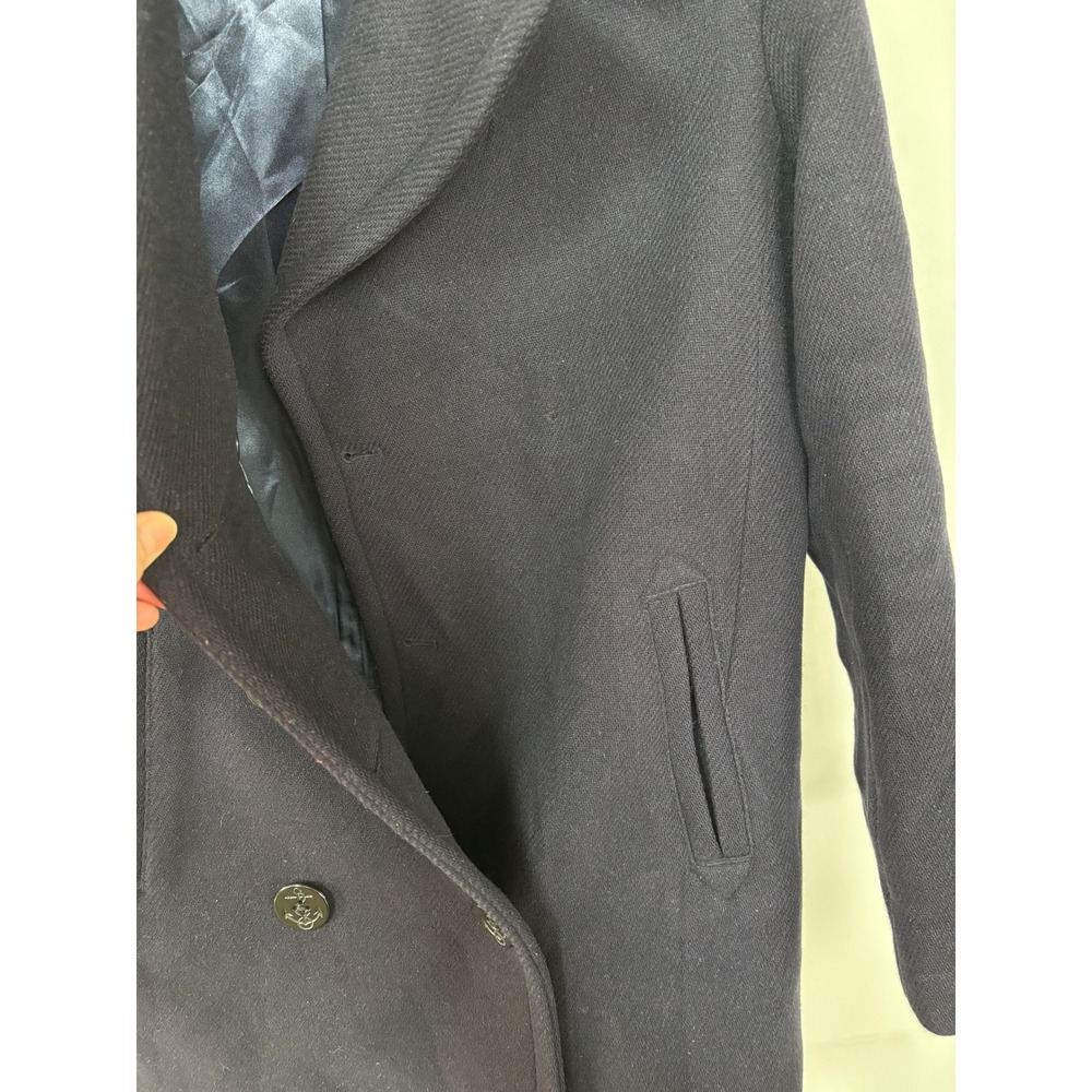 J.Crew Stadium Cloth Nello Gori Wool Peacoat Navy Blue 8 - Picture 5 of 10